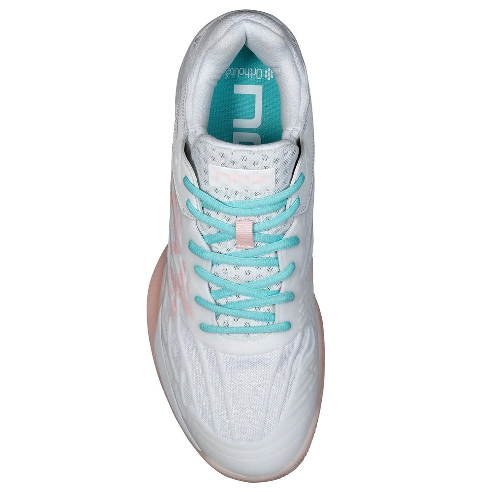 Pantofi padel Nox AT10 LUX  White/Potpurri